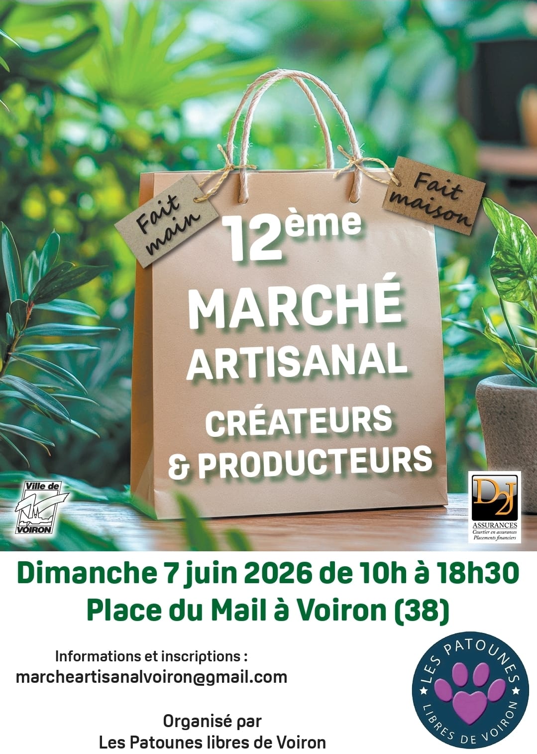 Affiche du 12&egrave;me march&eacute; artisanal des cr&eacute;ateurs et producteurs