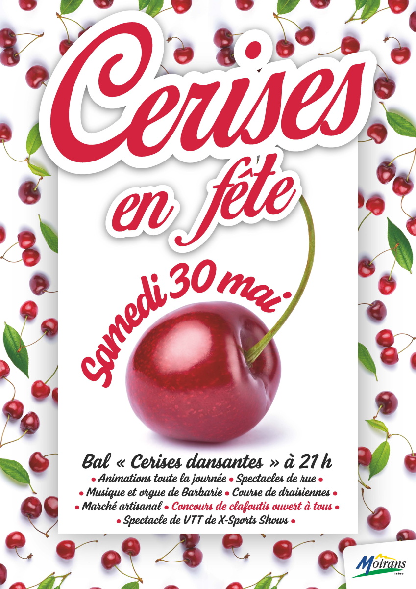Affiche Cerises en f&ecirc;te
